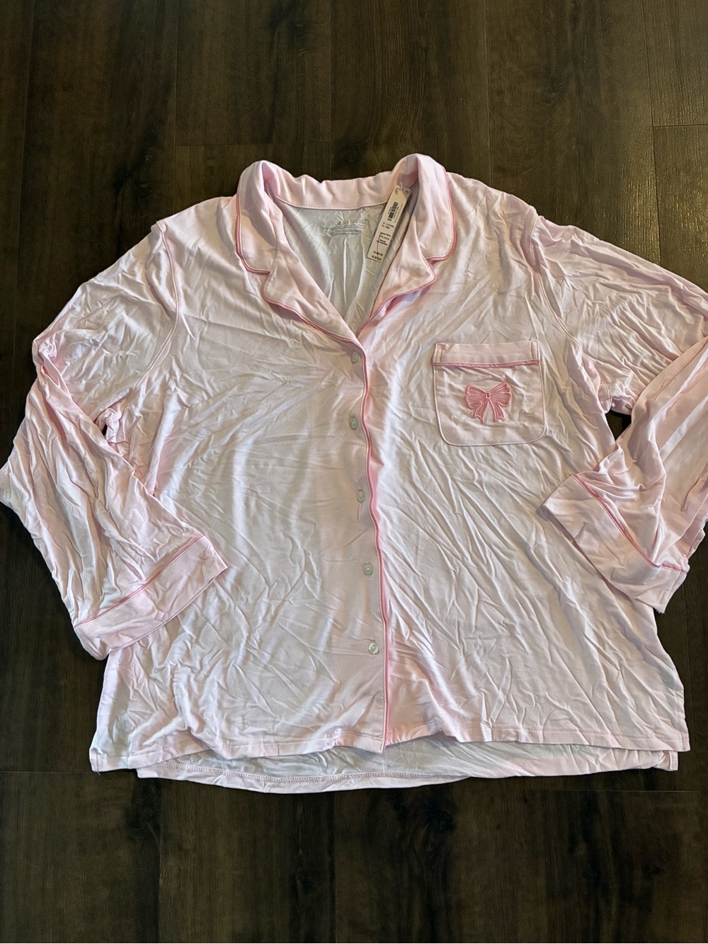 Victoria’s Secret Pink Pajama Top XXL NWT Button Front Sleep Shirt